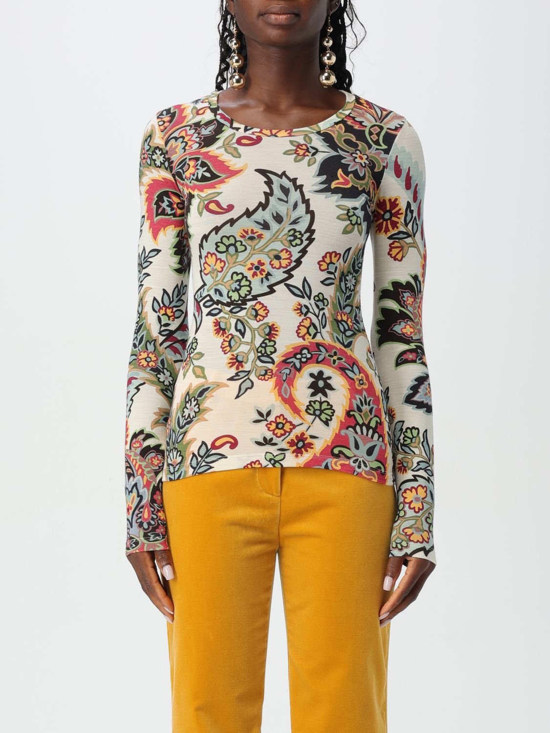Paisley print shirt dress - Neutrals