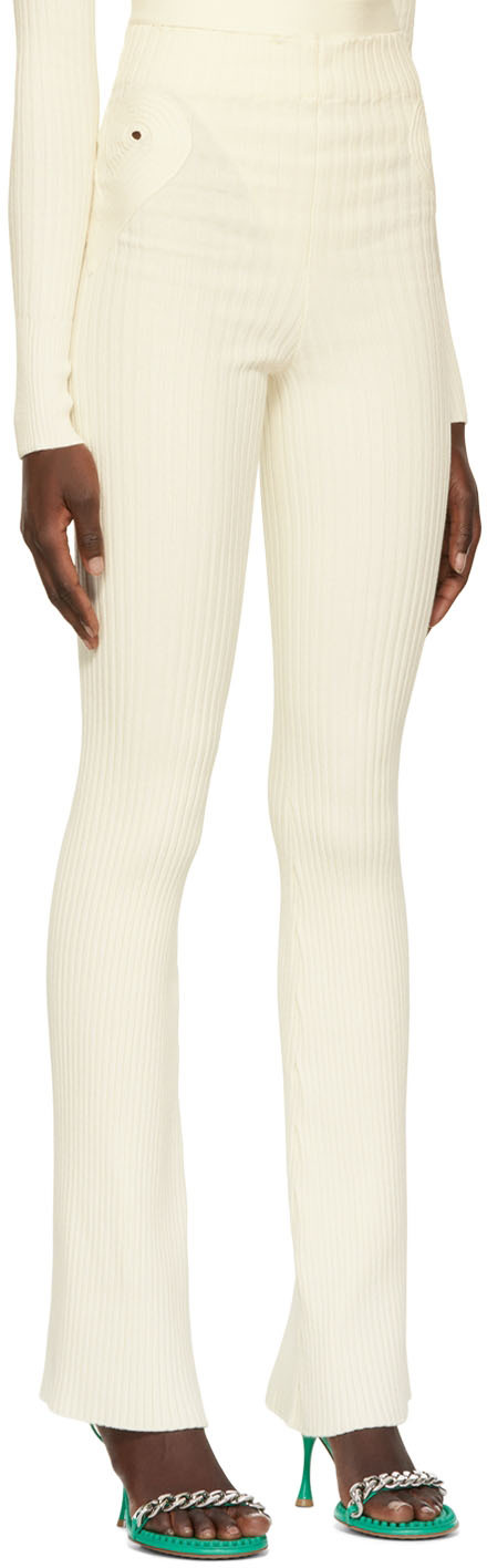 Off white cutout slacks