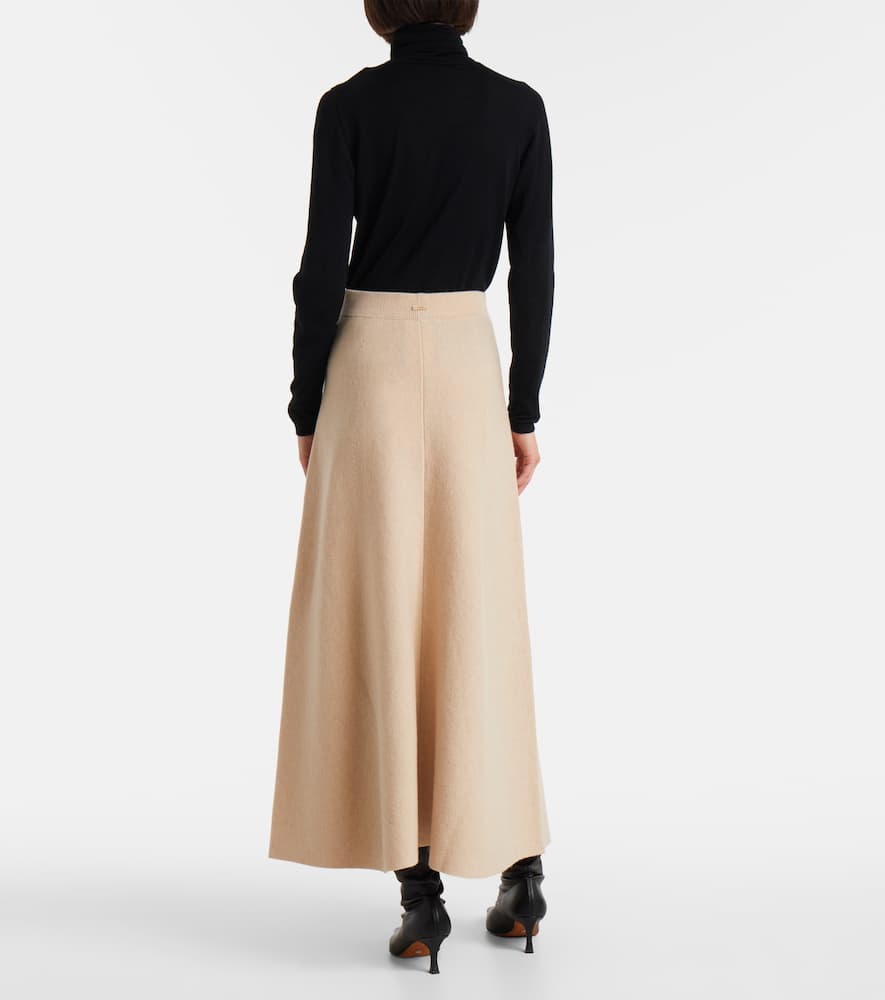 Giberna wool and cashmere maxi skirt