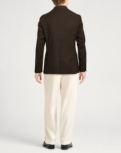 Man Blazer Chocolate brown Size 40 Cotton, Elastane