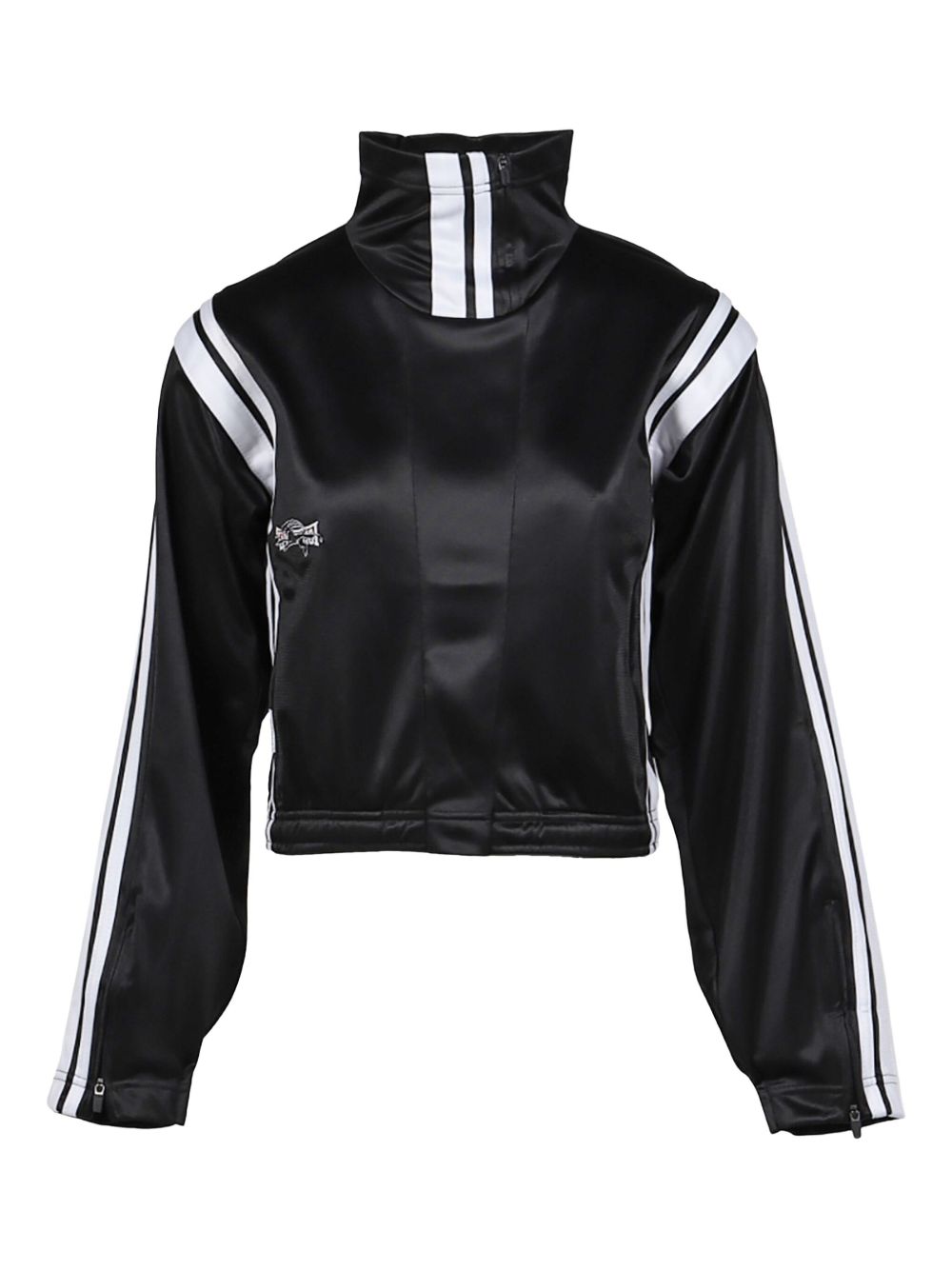 PROTOTYPES high-collar cropped jacket - Black