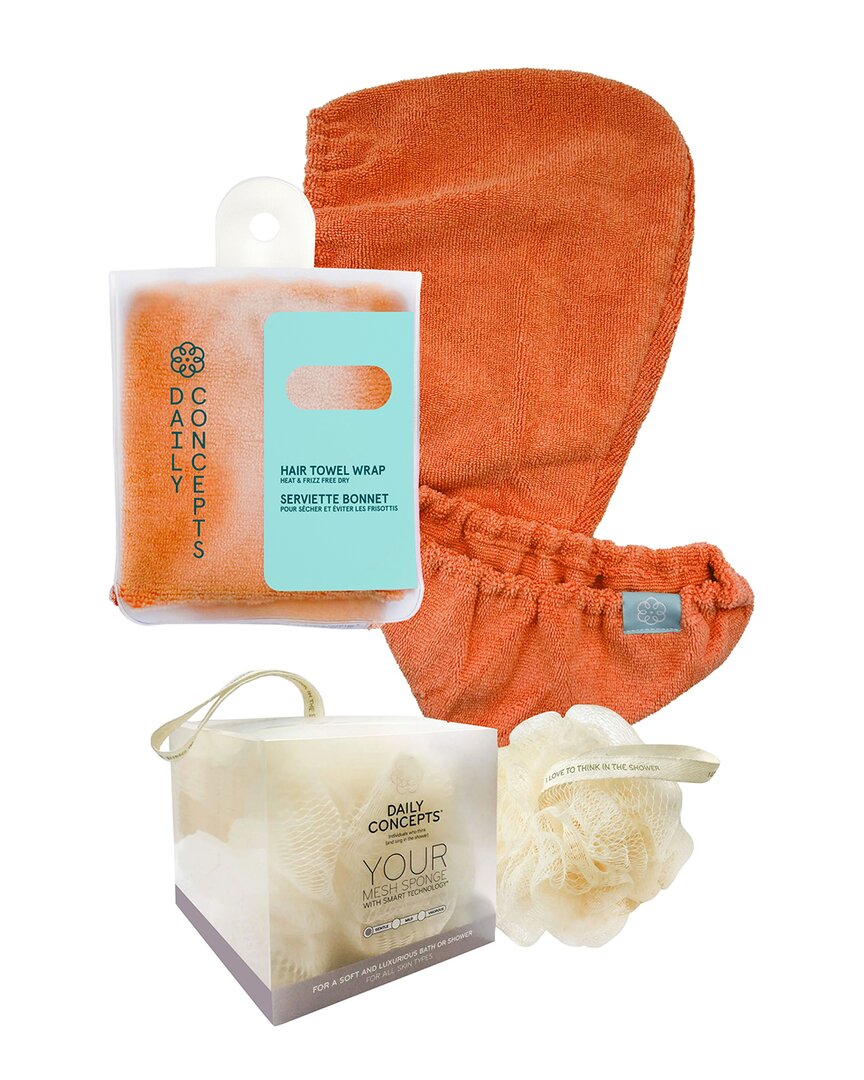 Scented Mesh Sponge & Hair Towel Set