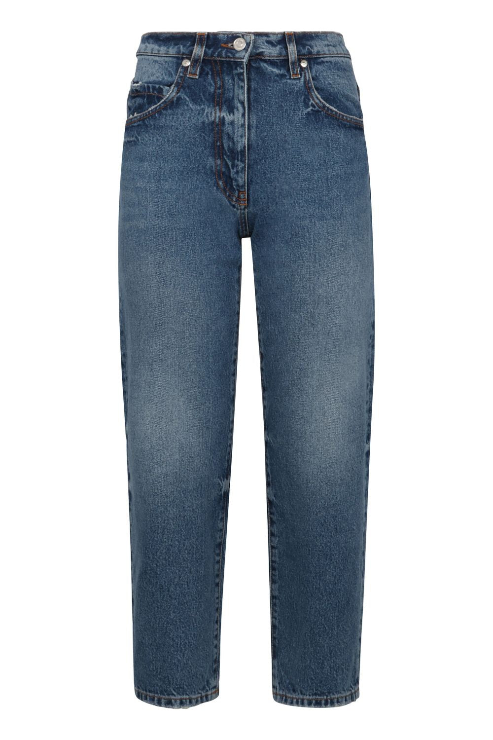 Straight-leg Denim Jeans
