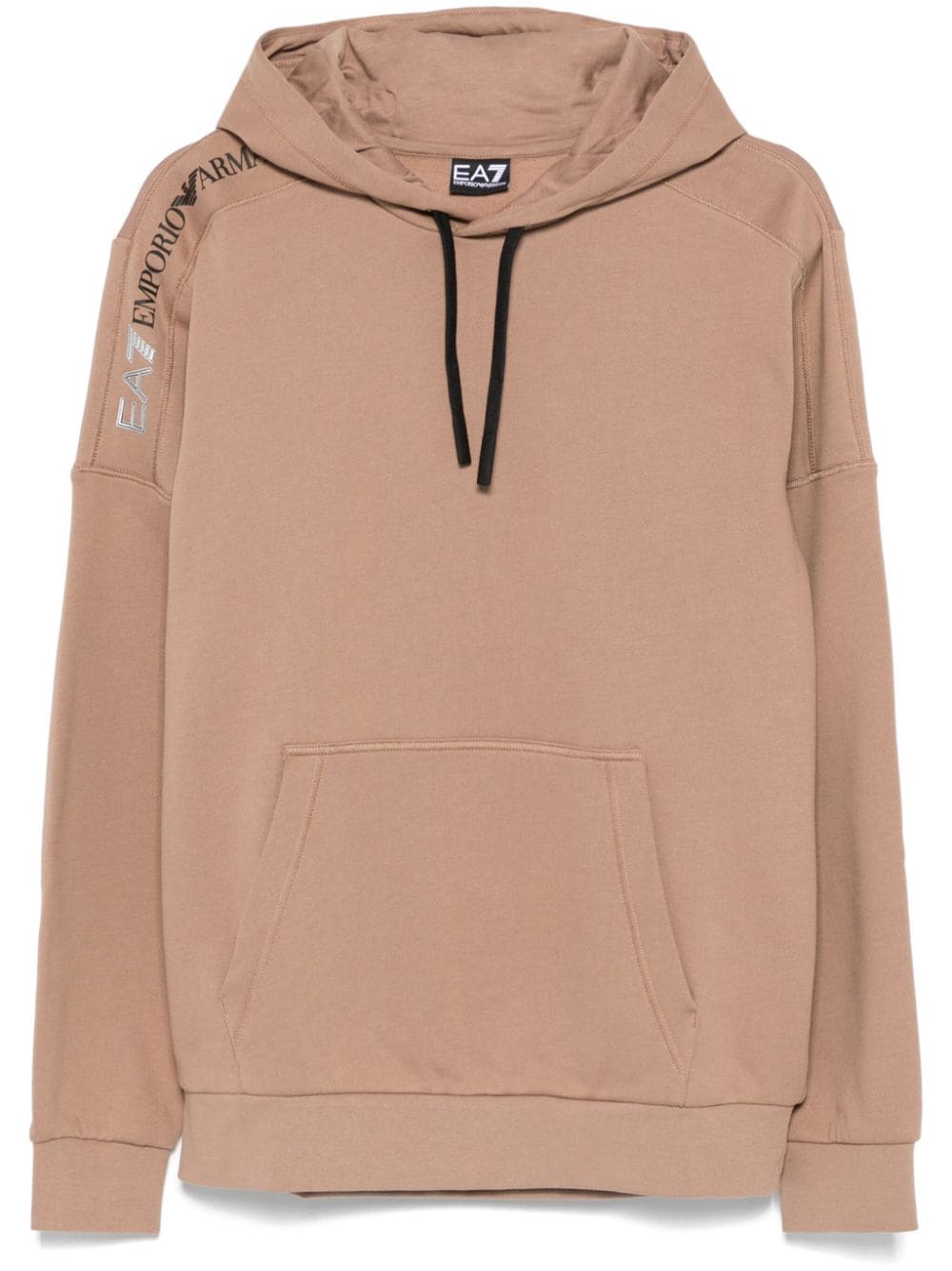 Rubberised-logo hoodie - Brown
