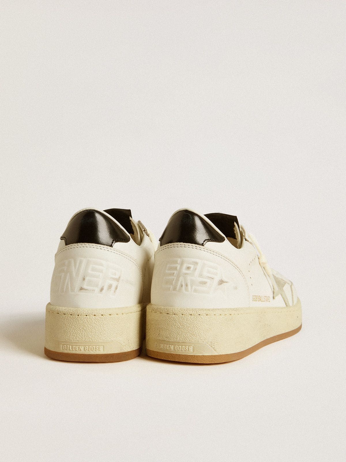 Golden Goose - Women's Ball Star With Ice-gray Suede Star And Glossy Black Leather Heel Tab, Woman