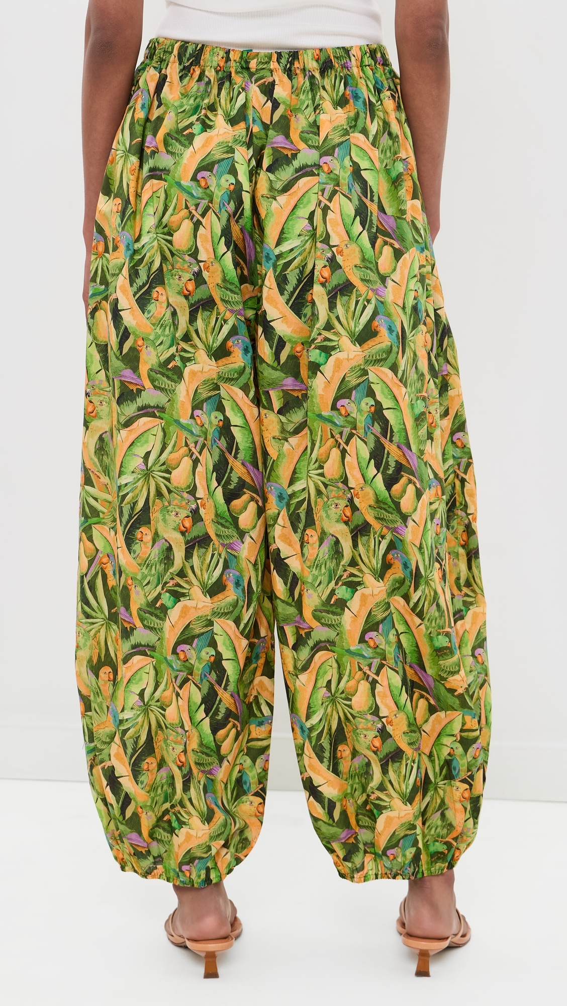 Balloon Pants Parrots Forest Green