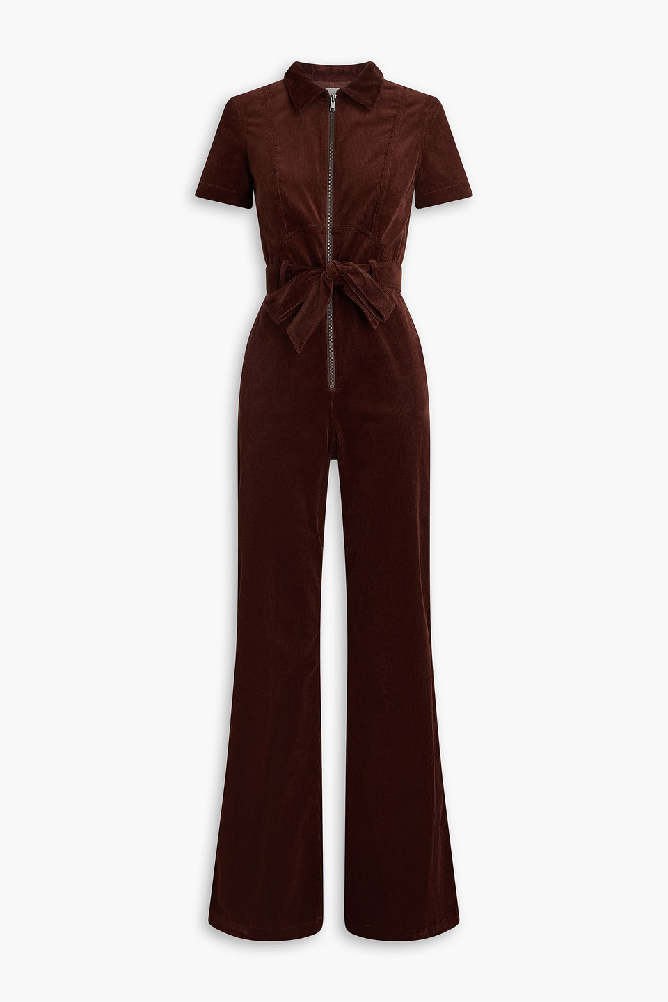 Alice Olivia - Cotton-blend corduroy velvet jumpsuit - Brown - 28