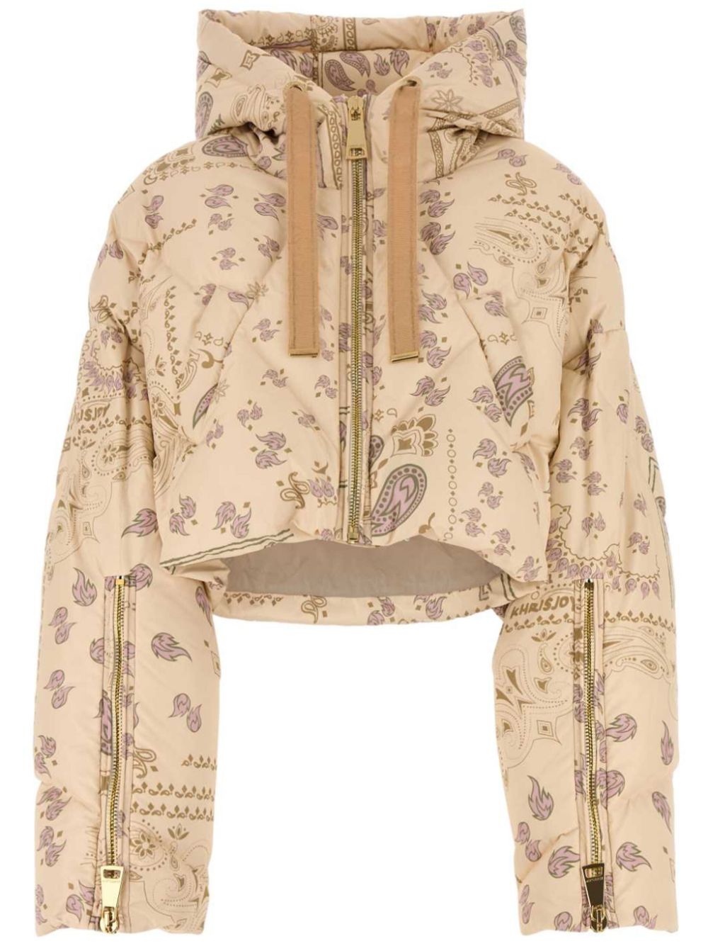 Printed down jacket - Neutrals