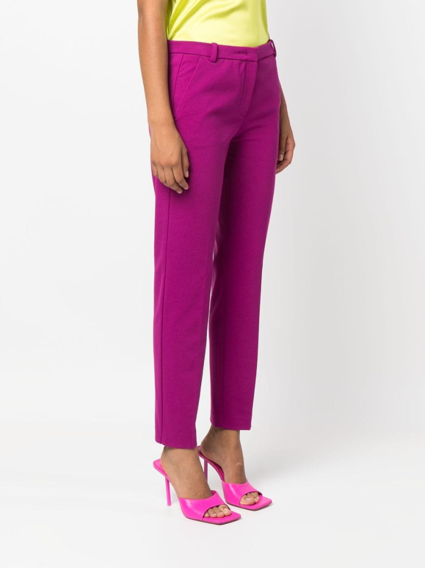 Mid-rise tailored trousers - Purple