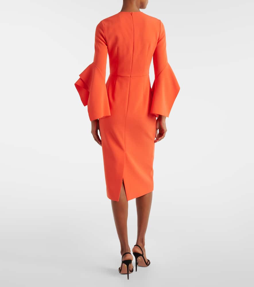 Ruffled midi dress