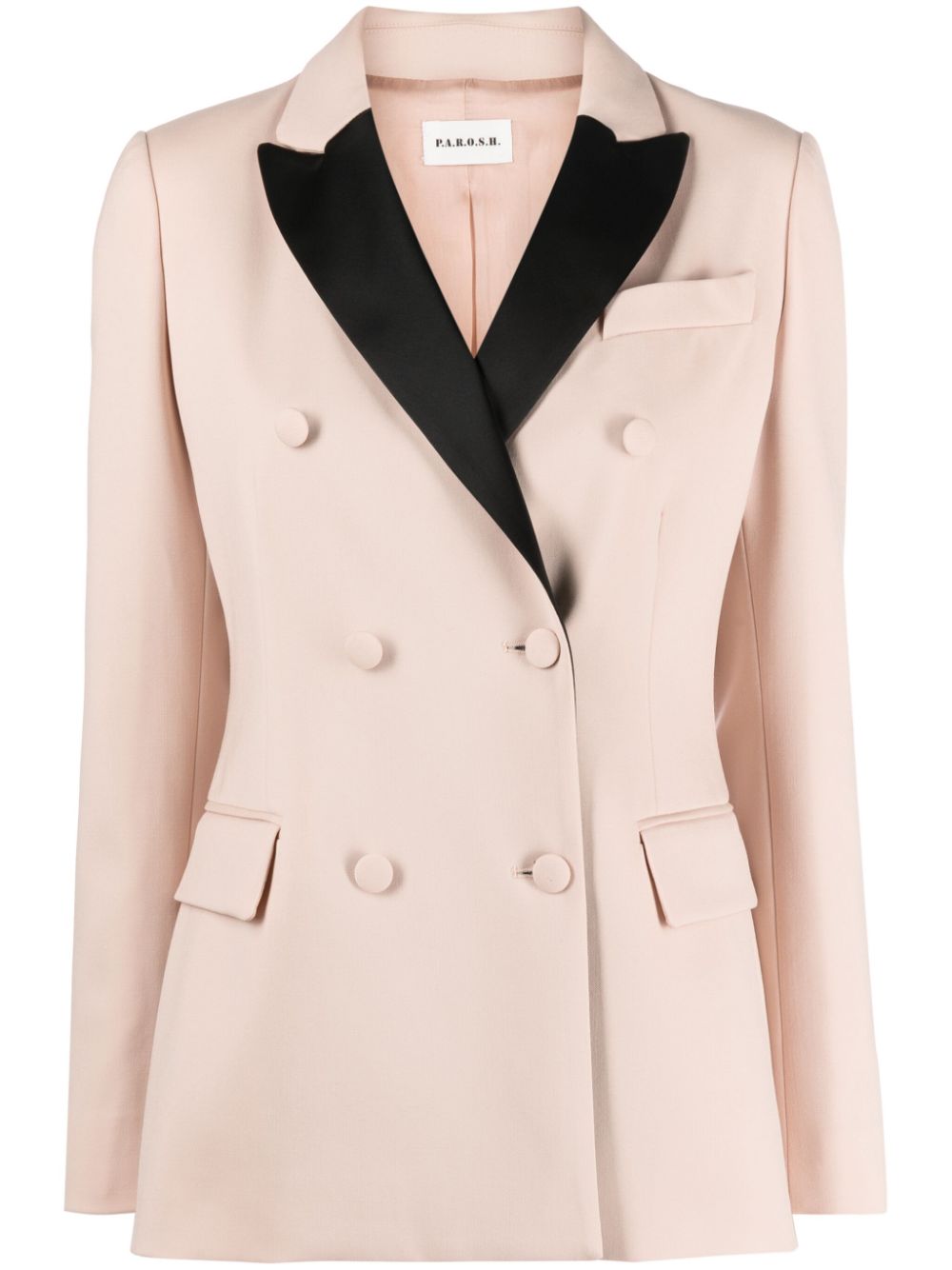 Tonal double-breasted blazer - Black