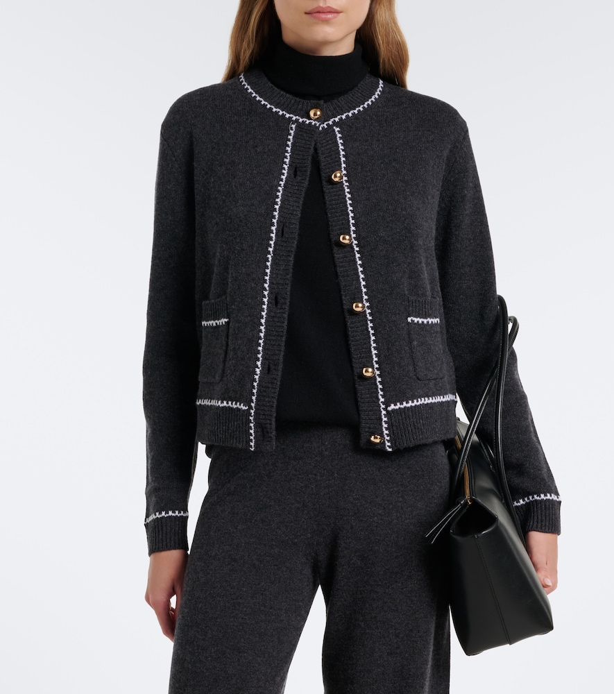 Virgin wool and cashmere cardigan