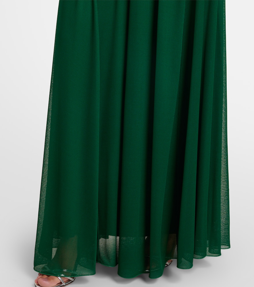 Carnet mesh jersey maxi dress