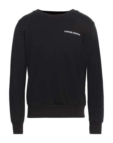 Man Sweatshirt Black Size S Cotton