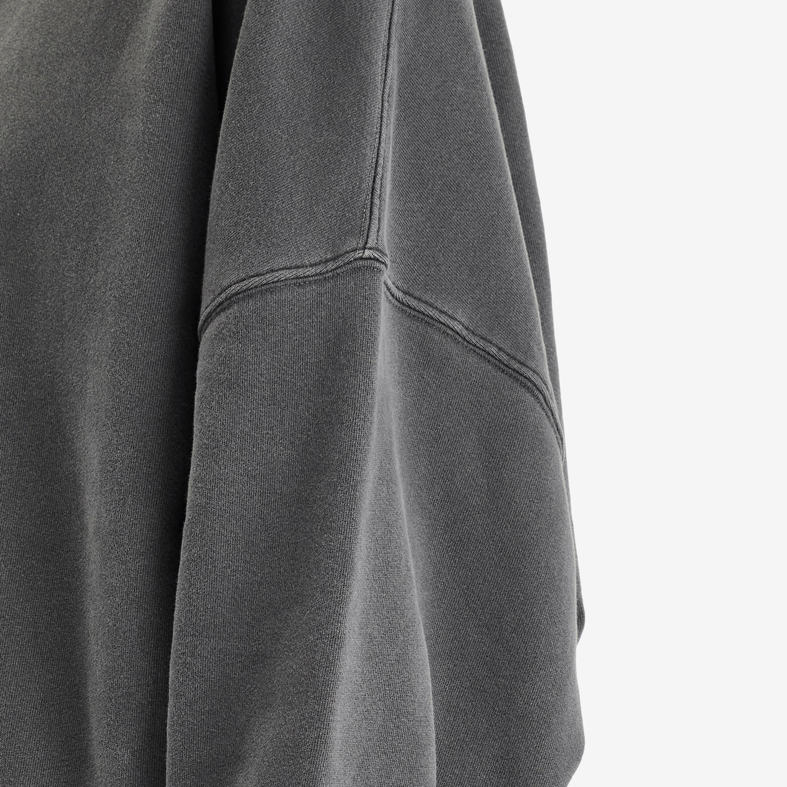 Women's Oversized Crew Sweatshirt in Washed Black