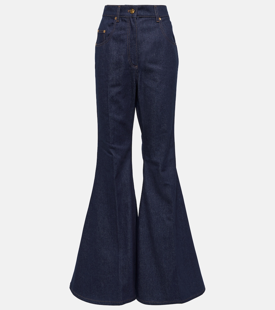 High-rise flared jeans