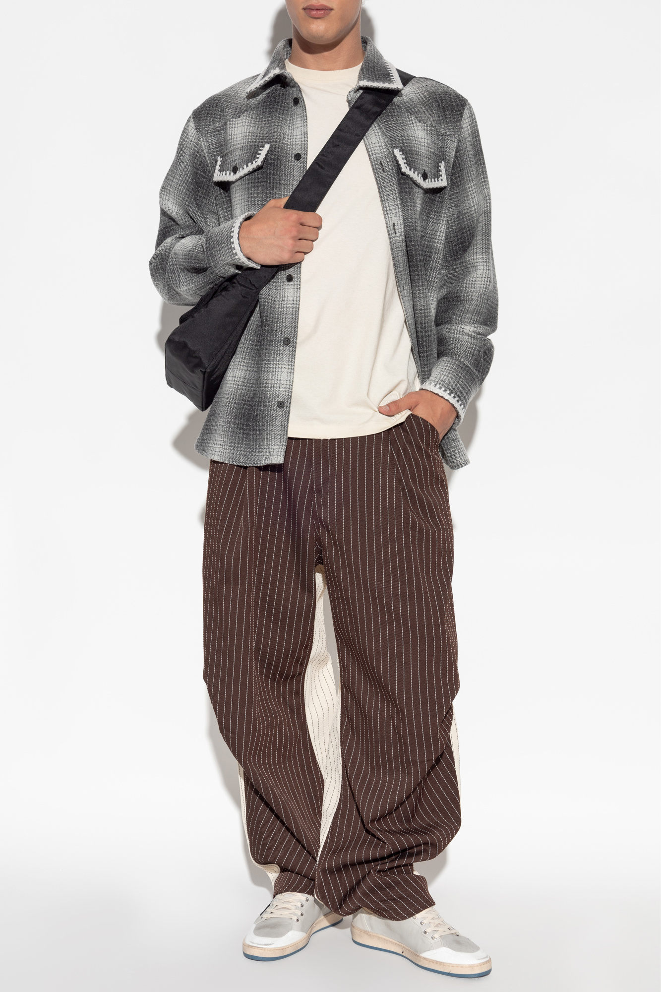 Plaid Shirt, Men's, Grey