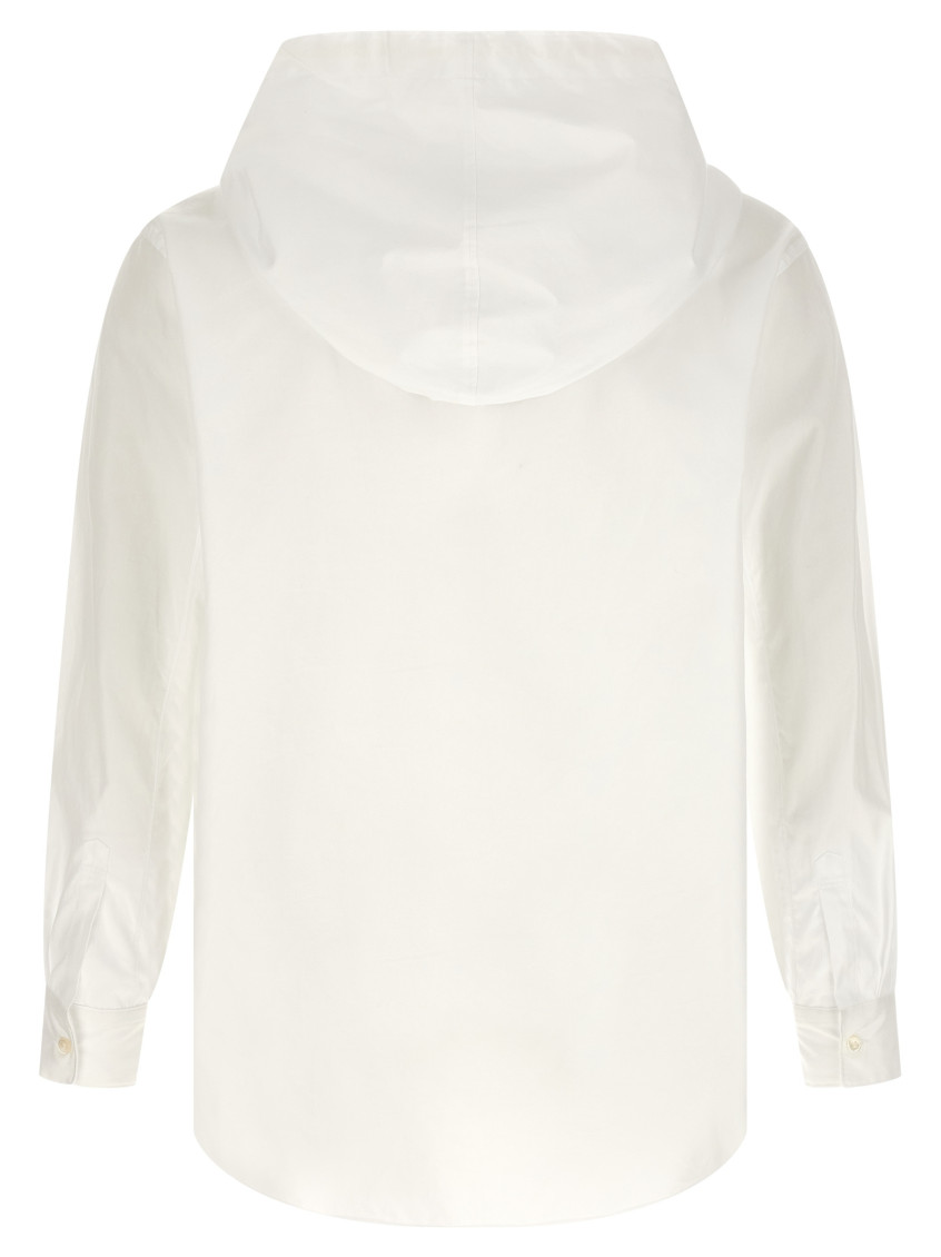 White Double Layer Hoodie