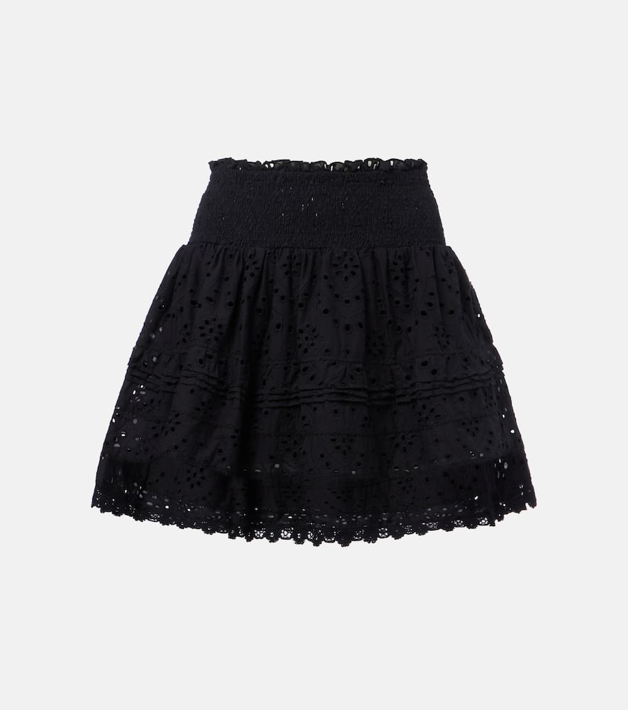 Galia broderie anglaise cotton miniskirt