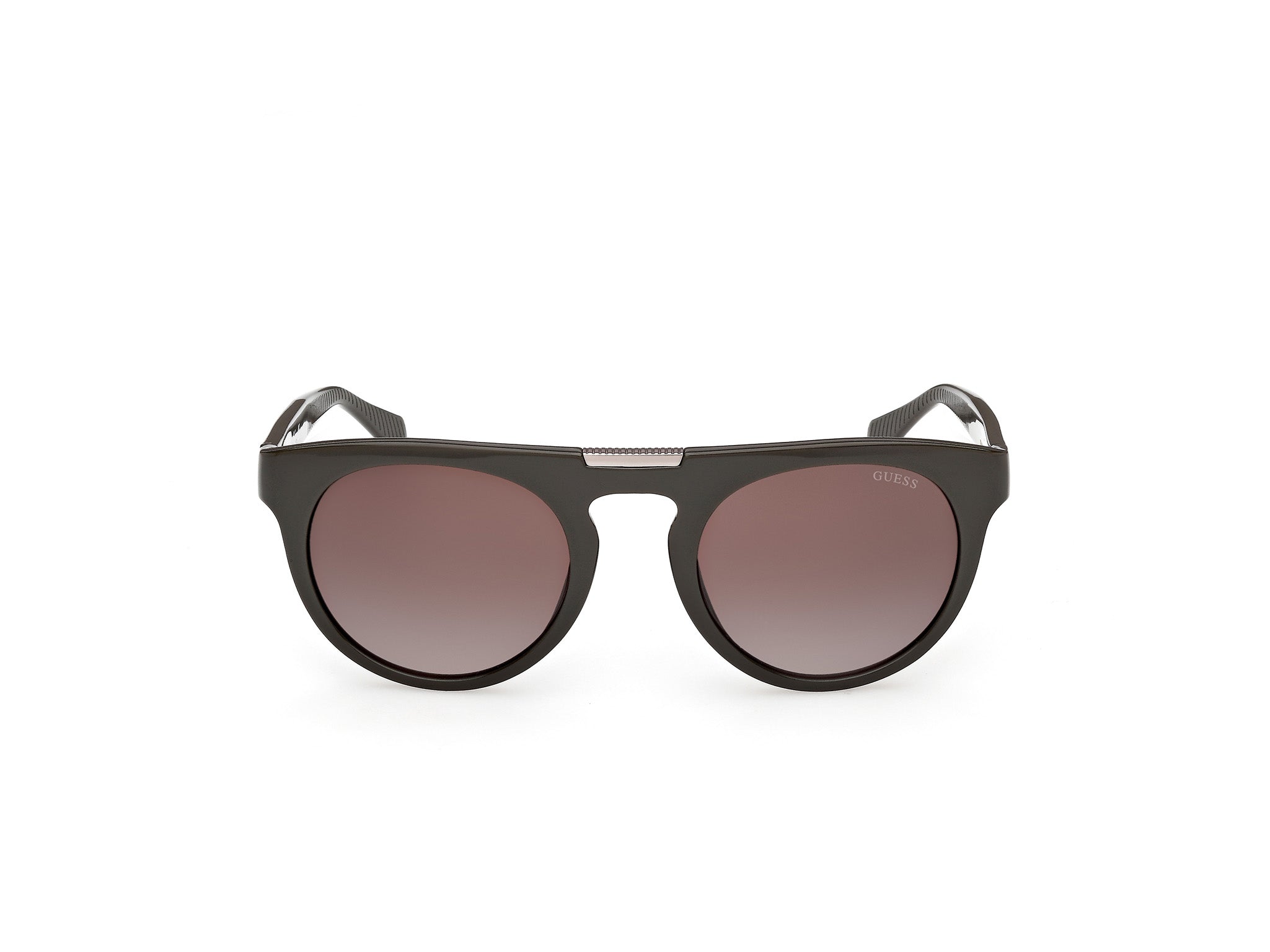 Guess Hombre Guess GU00275 96F Gafas de sol Inyectado Verde Marrón Redonda Norma