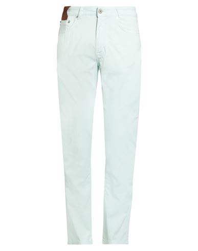Man Pants Sky blue Size 38 Cotton, Elastane