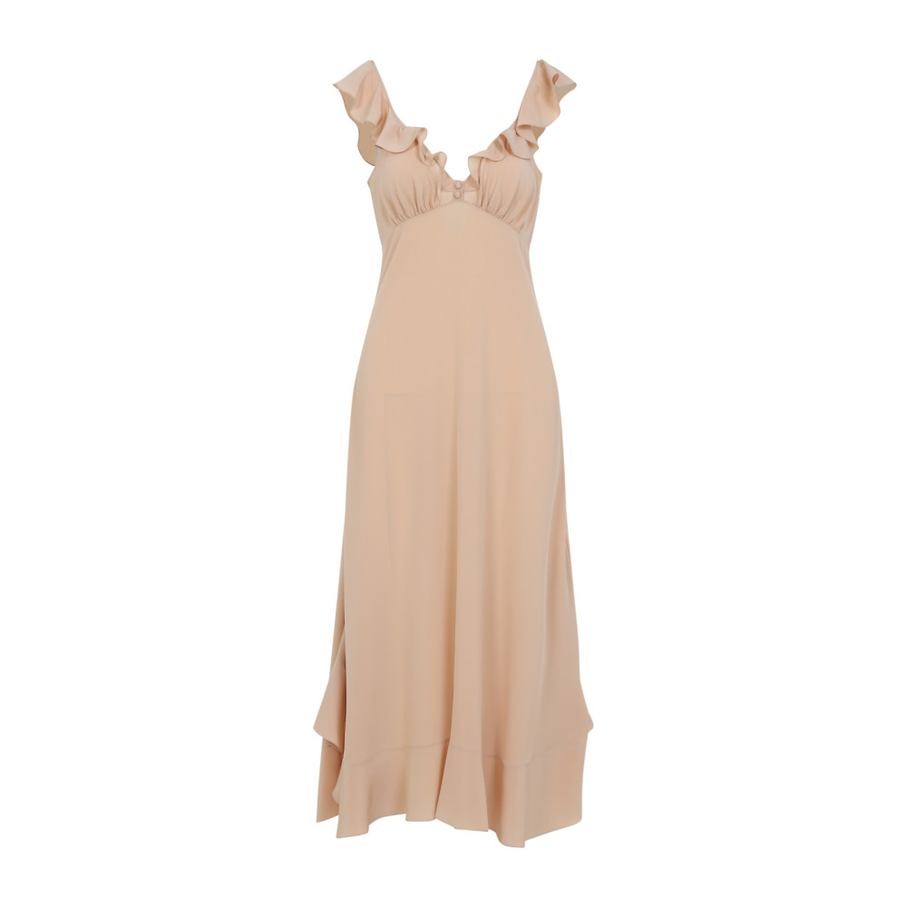 Long Crepe De Chine Sundress