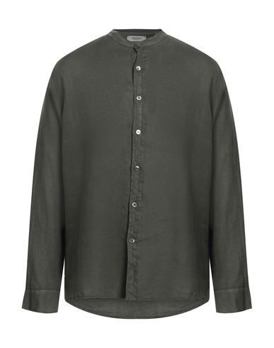 Man Shirt Military green Size XXL Linen
