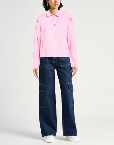 Woman Jacket Pink Size 6 Cotton, Elastane