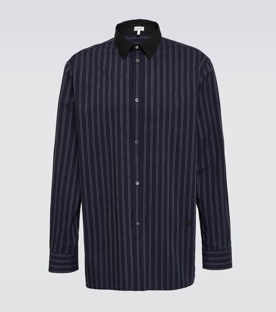 Striped cotton poplin shirt