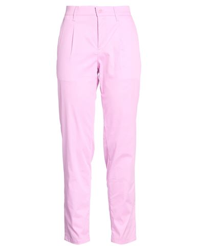 Woman Pants Pink Size 34 Cotton, Polyamide, Elastane
