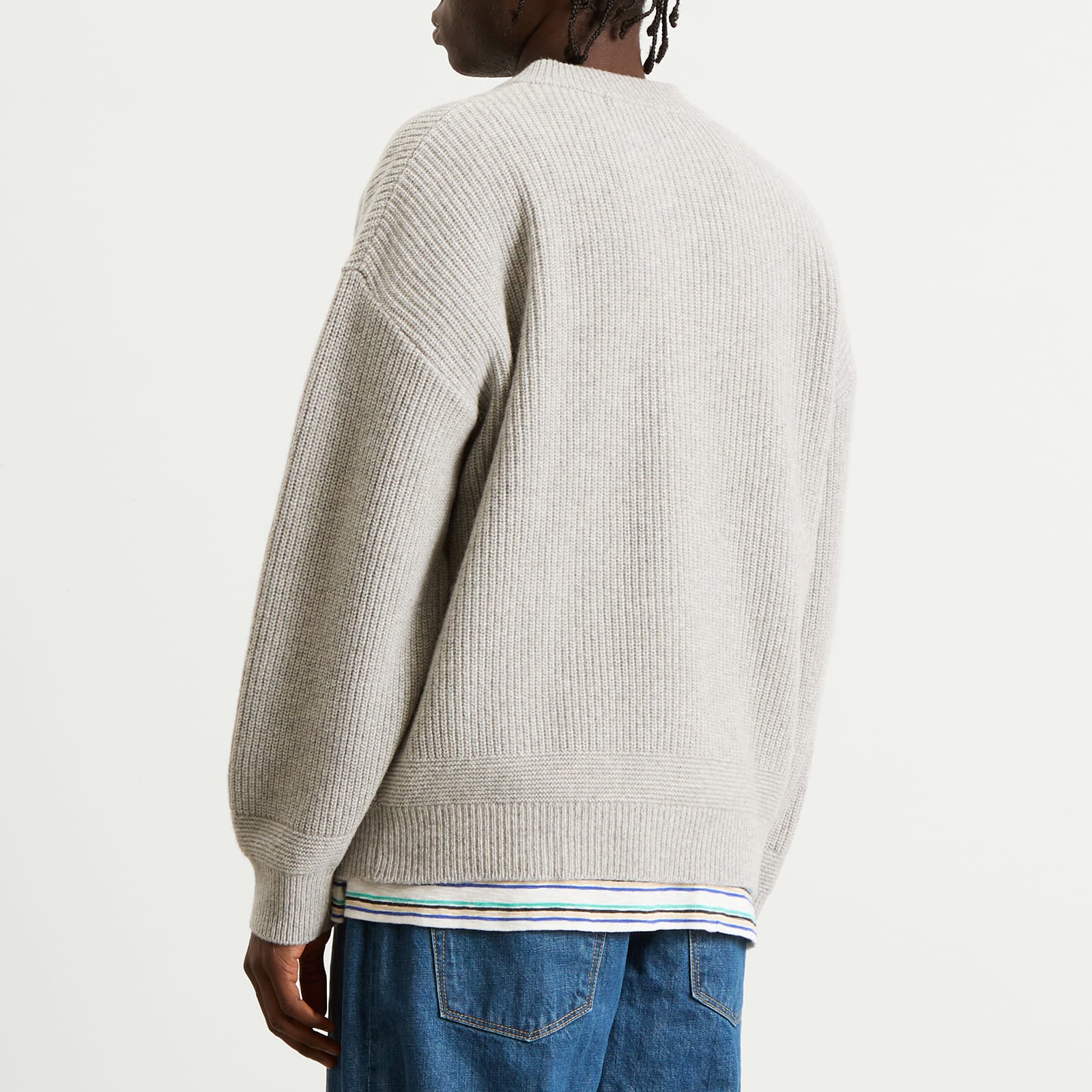 Men's Wool Deck Zip Cardigan Light Gray