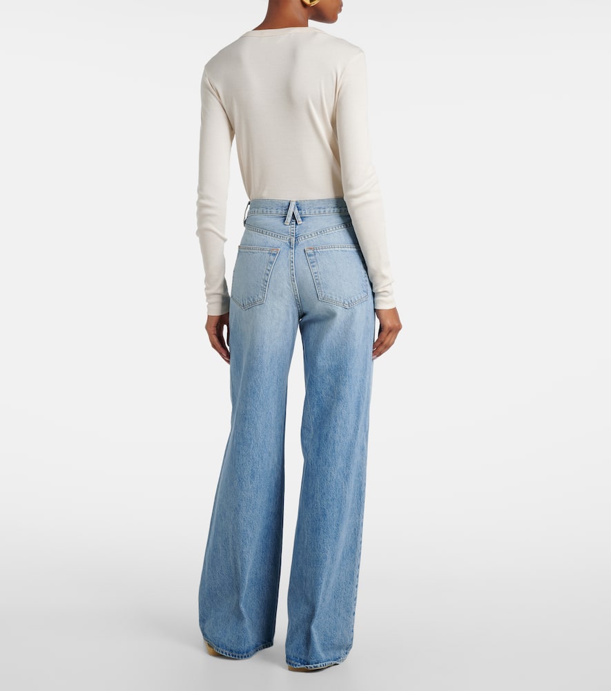 Eva high-rise wide-leg jeans