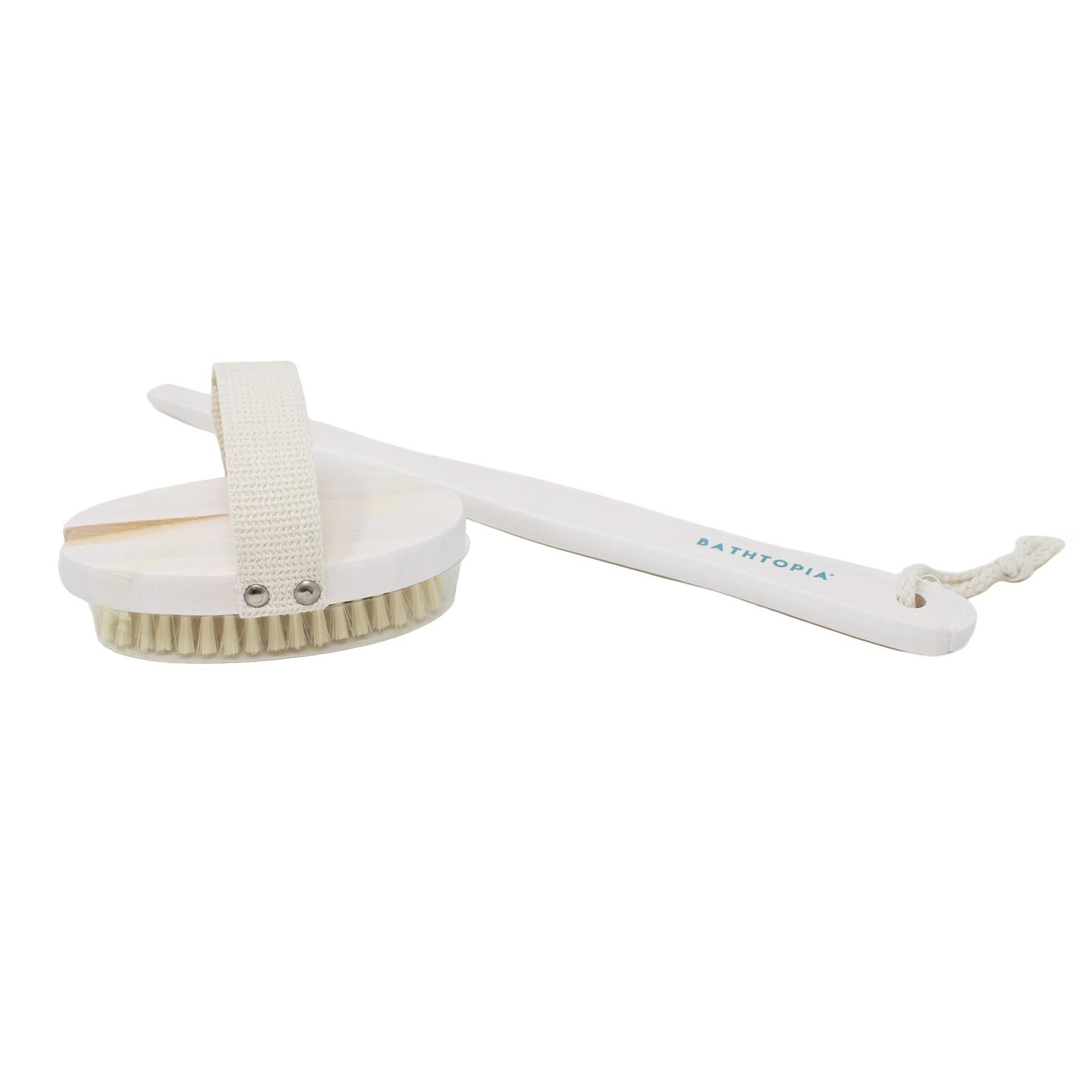 Danielle Creations Bathtopia Bamboo Bath Body Brush in White