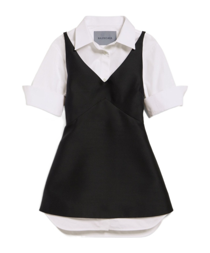 Women's Hybrid Shirt Dress in Black