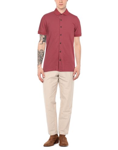 Cashmere Company Man Shirt Brick Size 44 Cotton