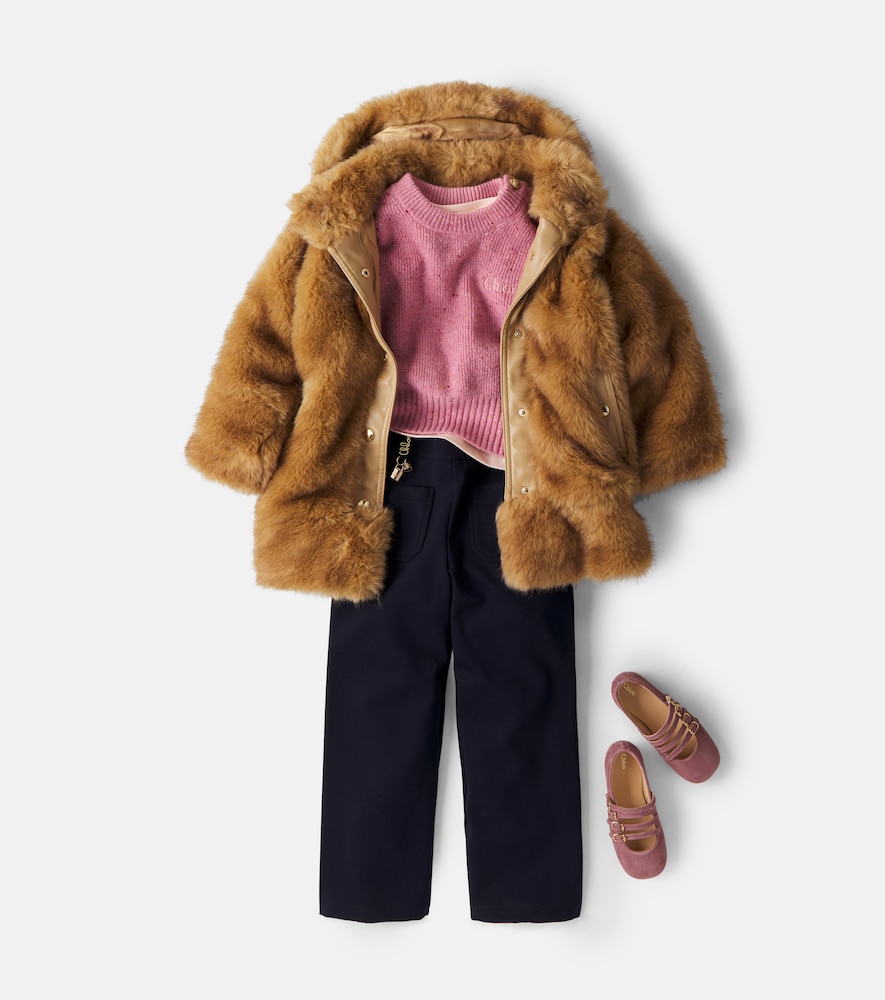 Chloé Kids Embellished wool-blend sweater