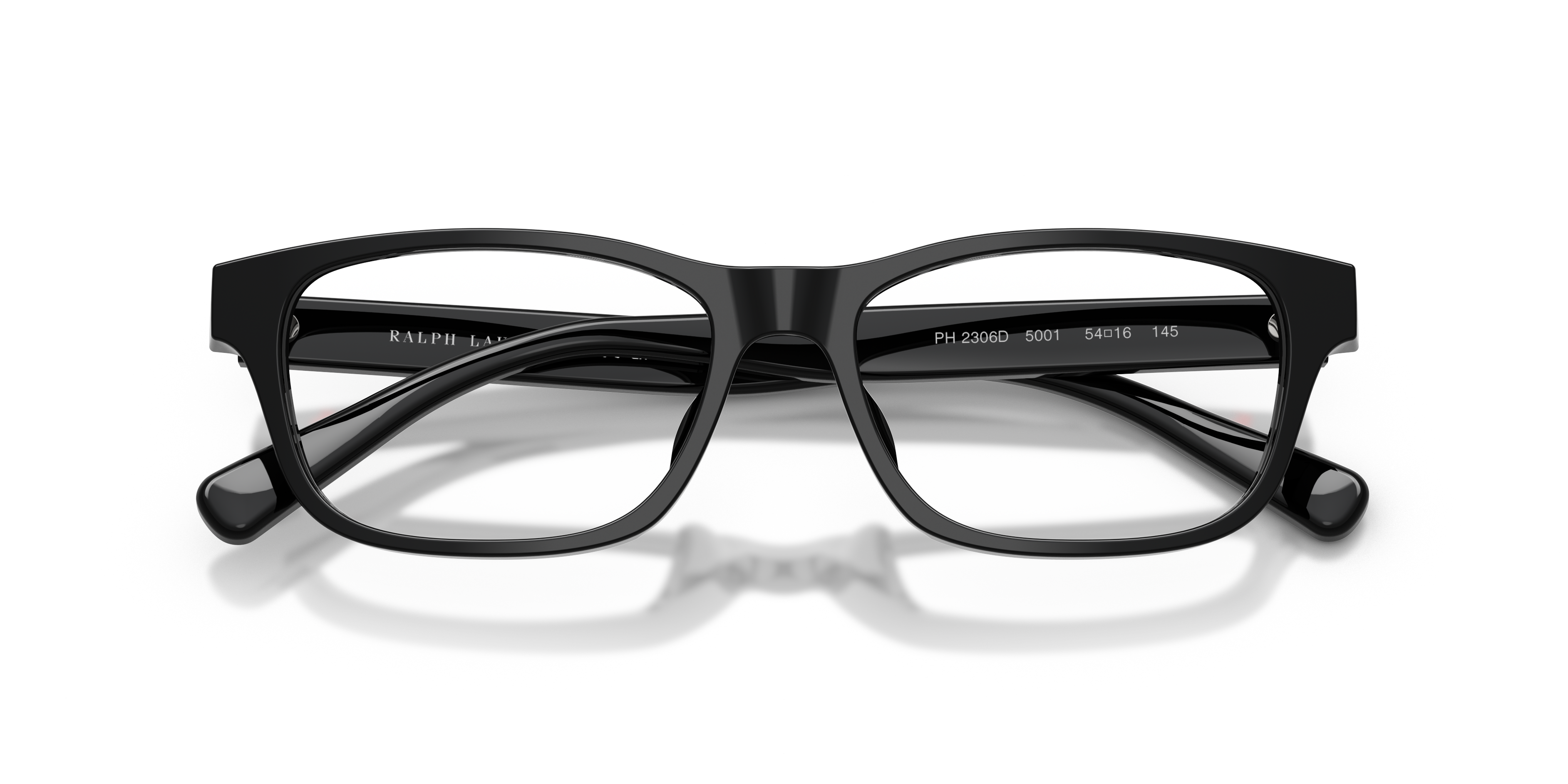 Polo Ralph Lauren Hombre Polo Ralph Lauren PH2306D 5001 Monturas ópticas Acetato Negro Transparente Pillow Norma