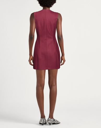 Woman Mini dress Garnet Size 4 Polyester, Virgin Wool, Elastane
