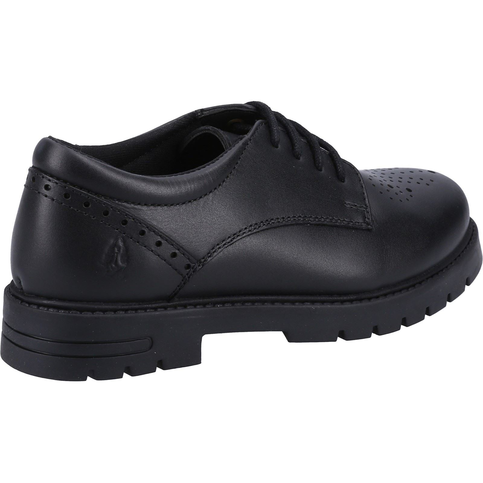 Hush Puppies Jayne Lace Up Leather Youth Girl's Black Lace-Up Shoe