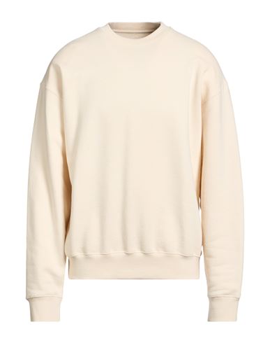 Man Sweatshirt Cream Size L Cotton