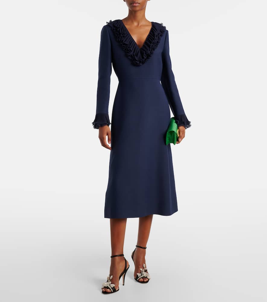 Crepe Couture bow-detail midi dress