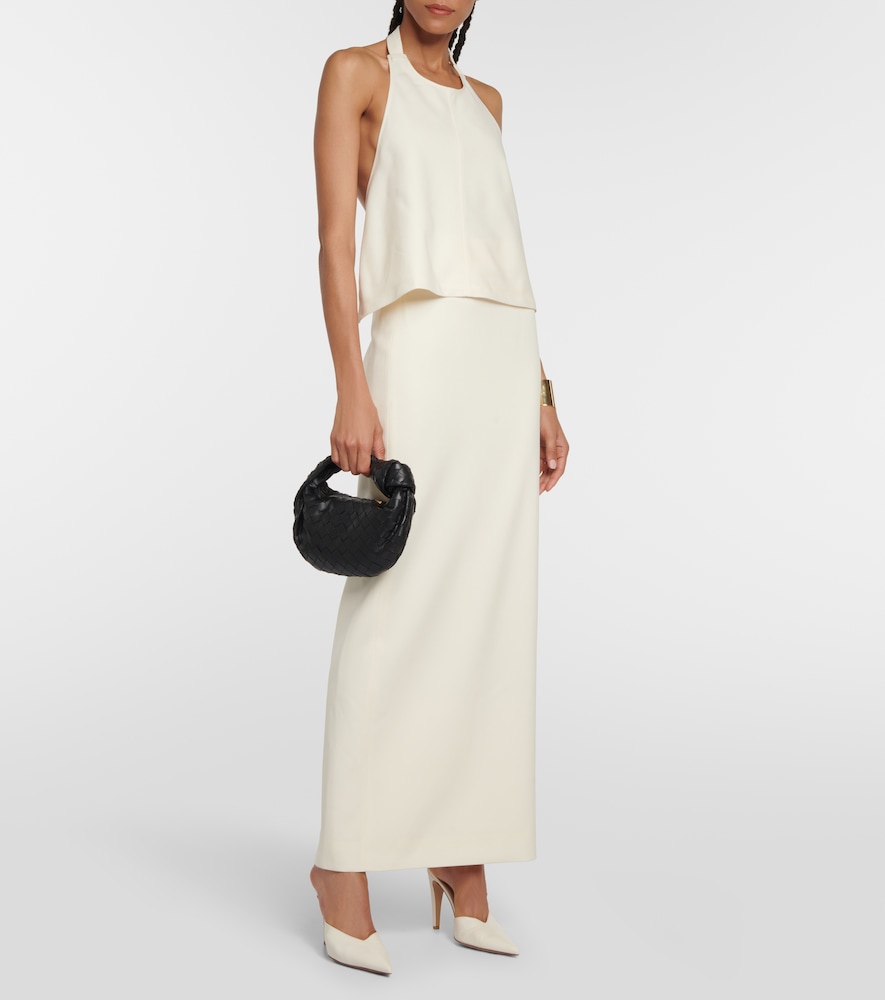 Halterneck wool top