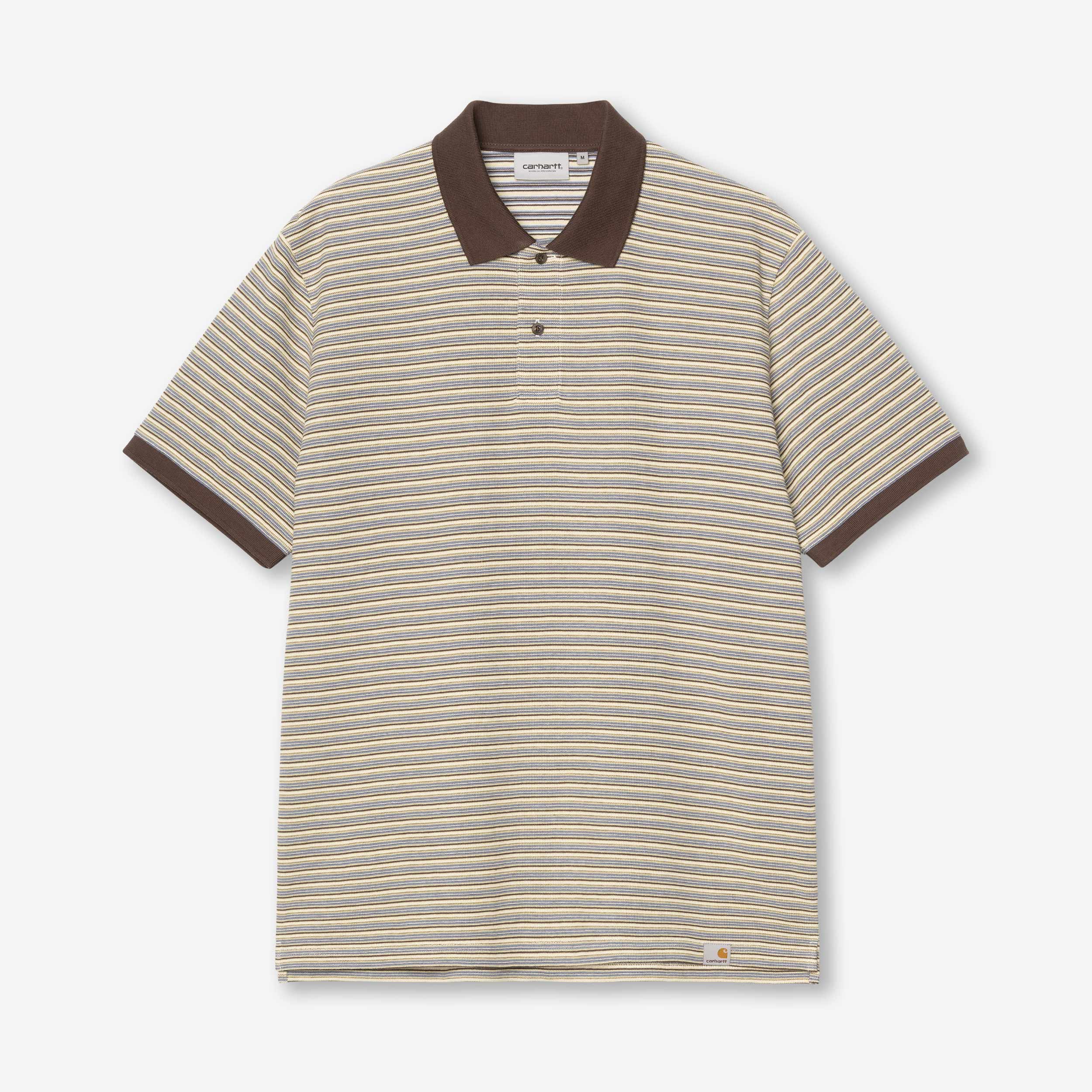 Carhartt WIP Short Sleeve Dion Polo - Dion Stripe, Wax - unisex