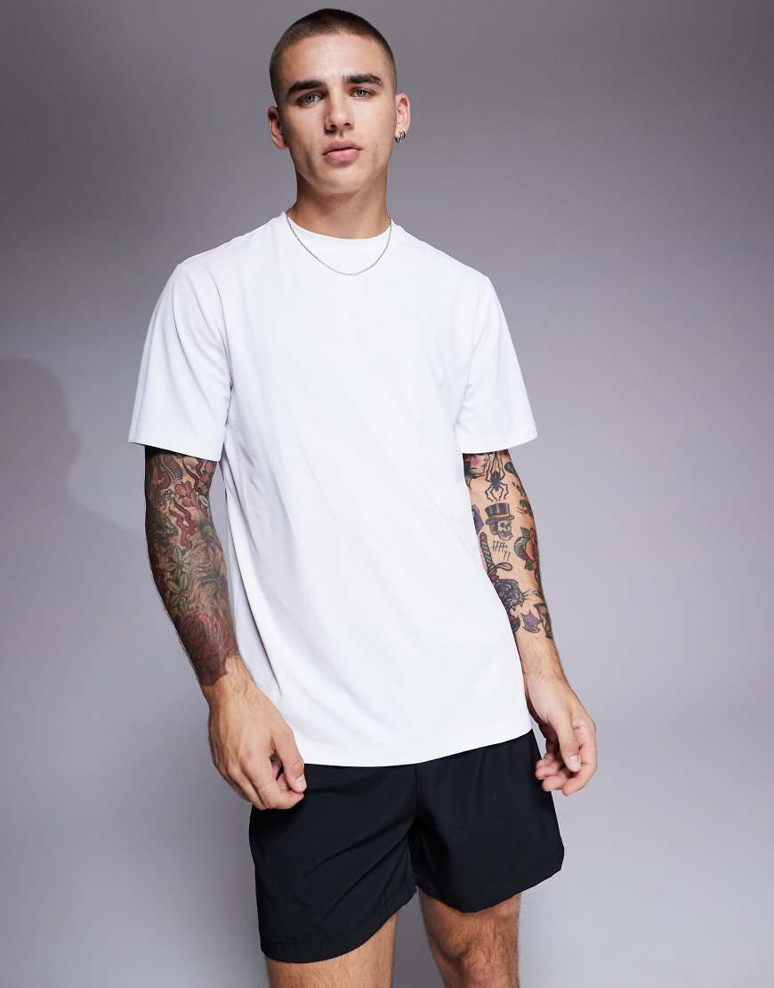 Icon quick dry mesh training t-shirt in white