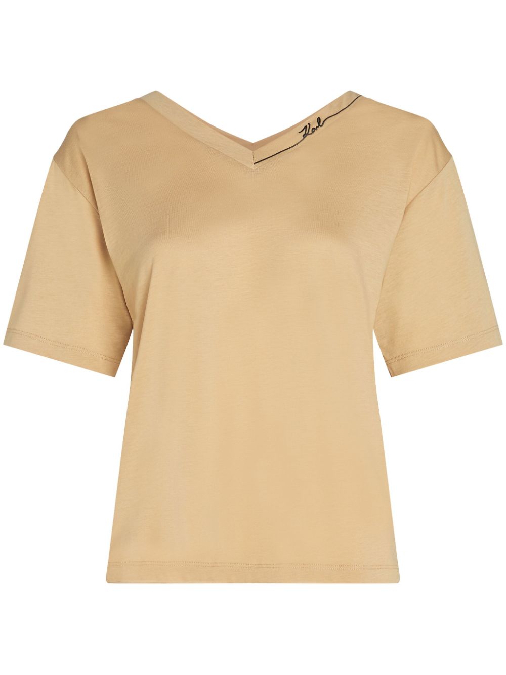 Signature V-neck T-shirt - Neutrals