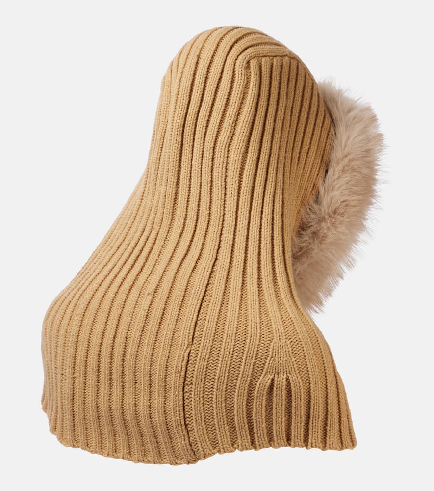 Naomi faux fur-trimmed hood