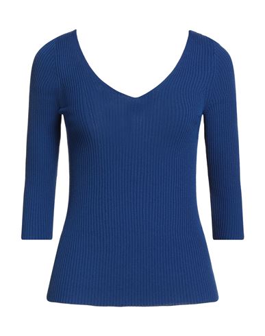 Woman Sweater Blue Size L Viscose, Polyamide