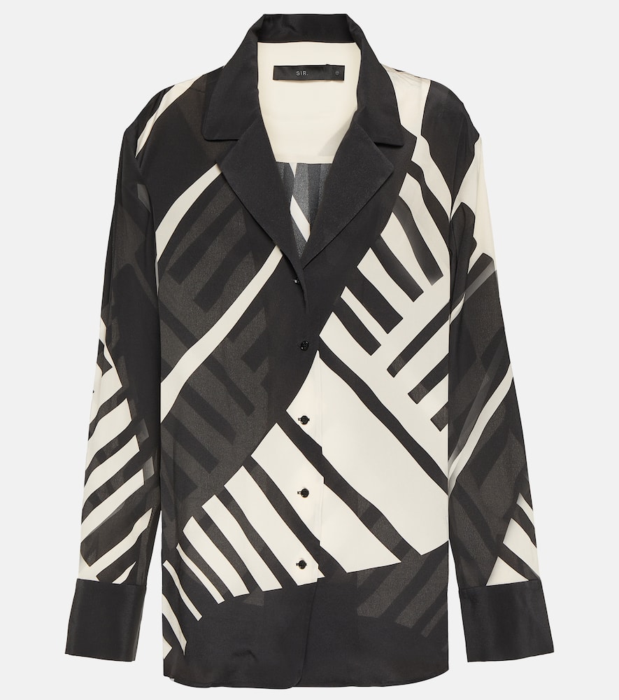 Printed silk shirt