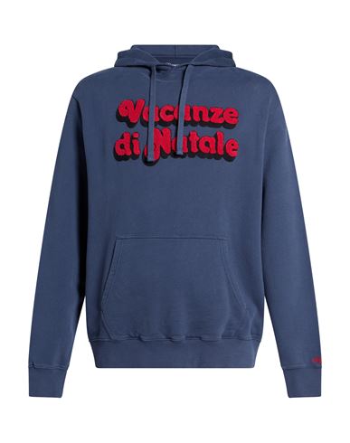 Vacanze Di Natale Man Sweatshirt Slate blue Size M Cotton