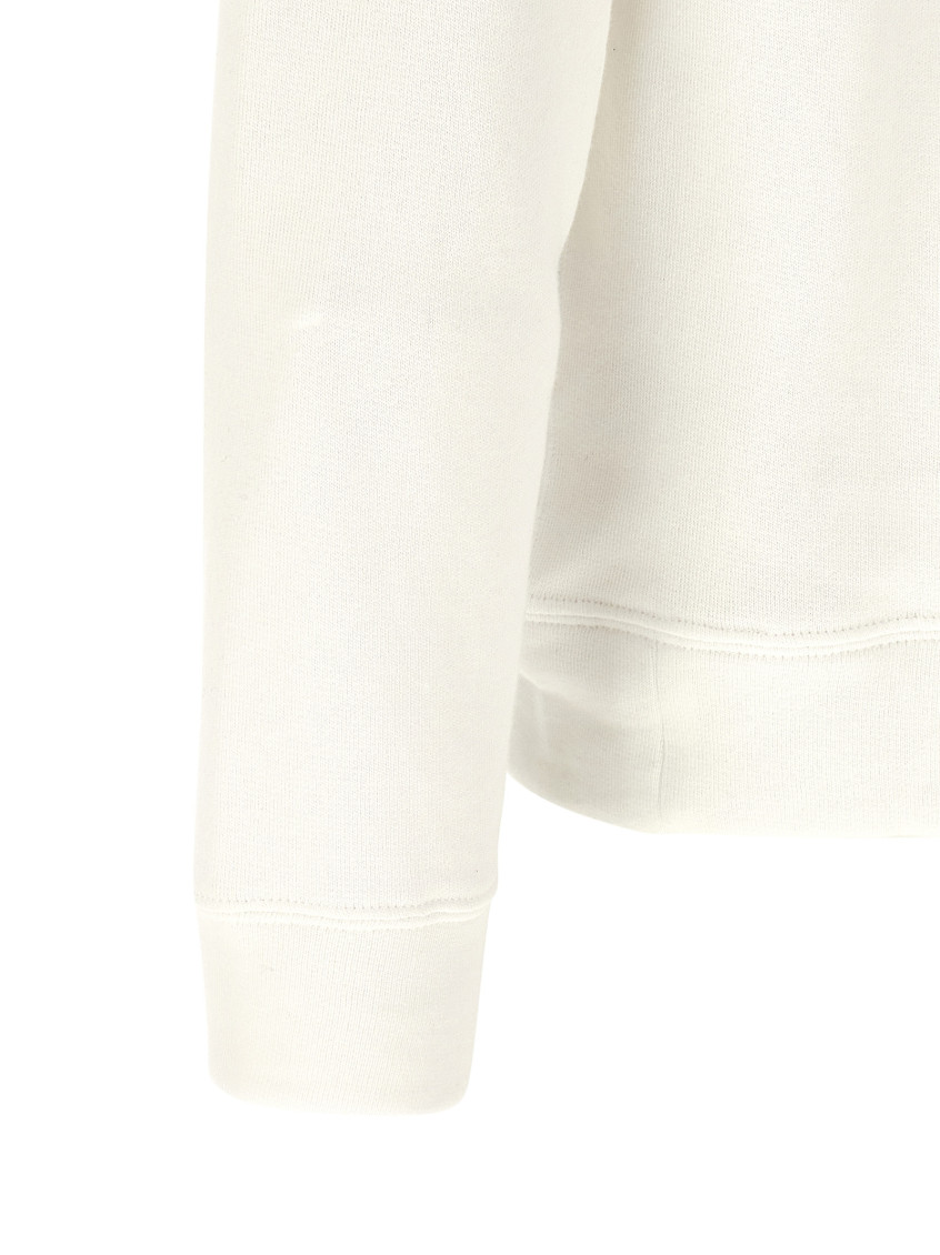 White Loopback Cotton Sweatshirt